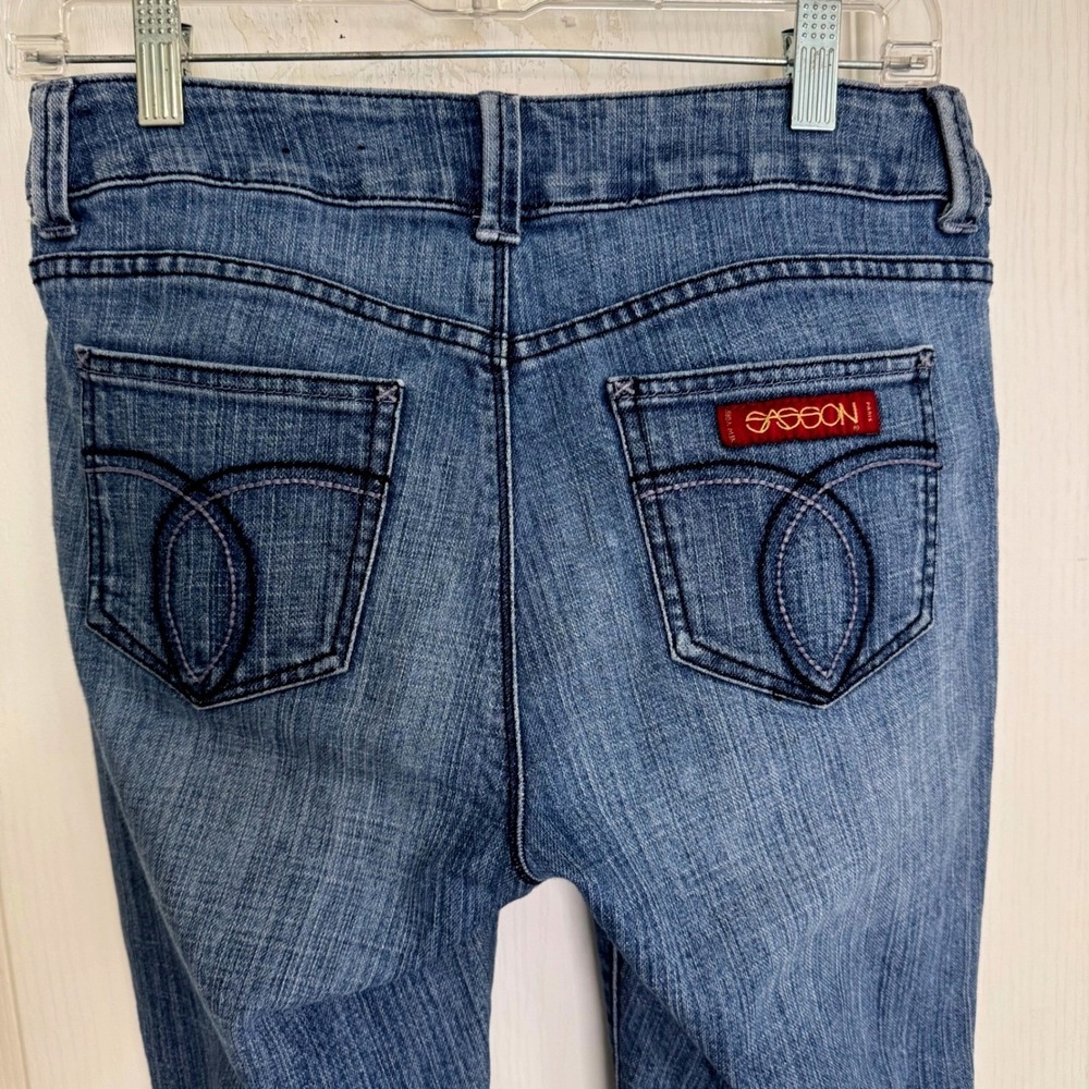 Y2K Sasson Skinny Leg Shuffle Jeans Women's‎ 6 Mid Rise Stretch Denim Mid Rise